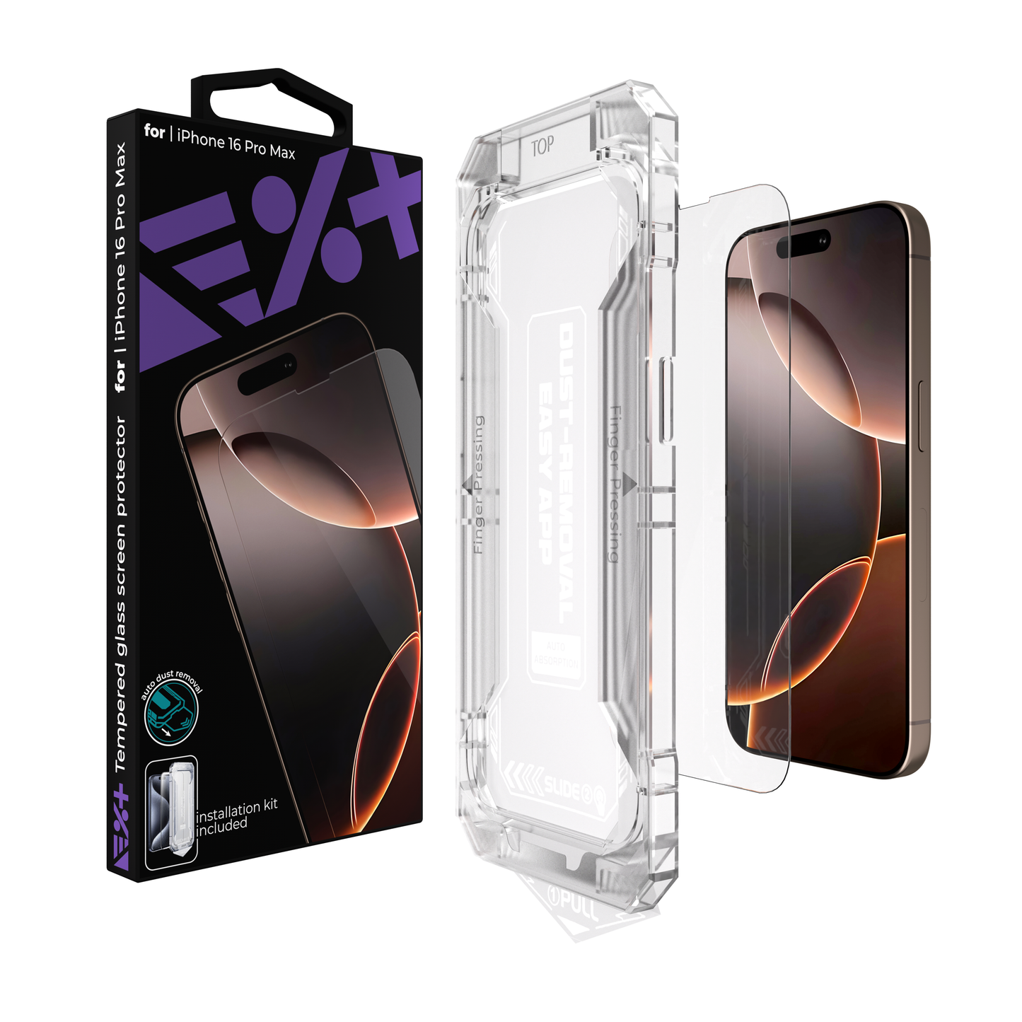 NEXT.ONE Tempered Glass 2.5D Screen Protector + Install-Kit-Pro clear