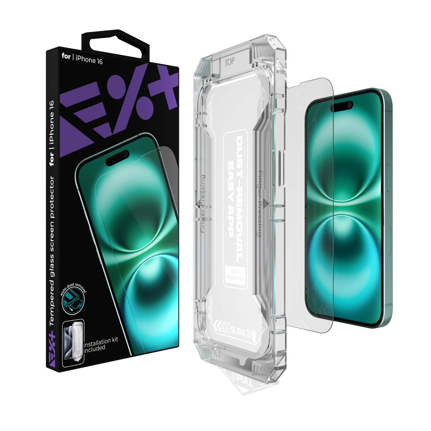 NEXT.ONE Tempered Glass 2.5D Screen Protector + Install-Kit-Pro clear