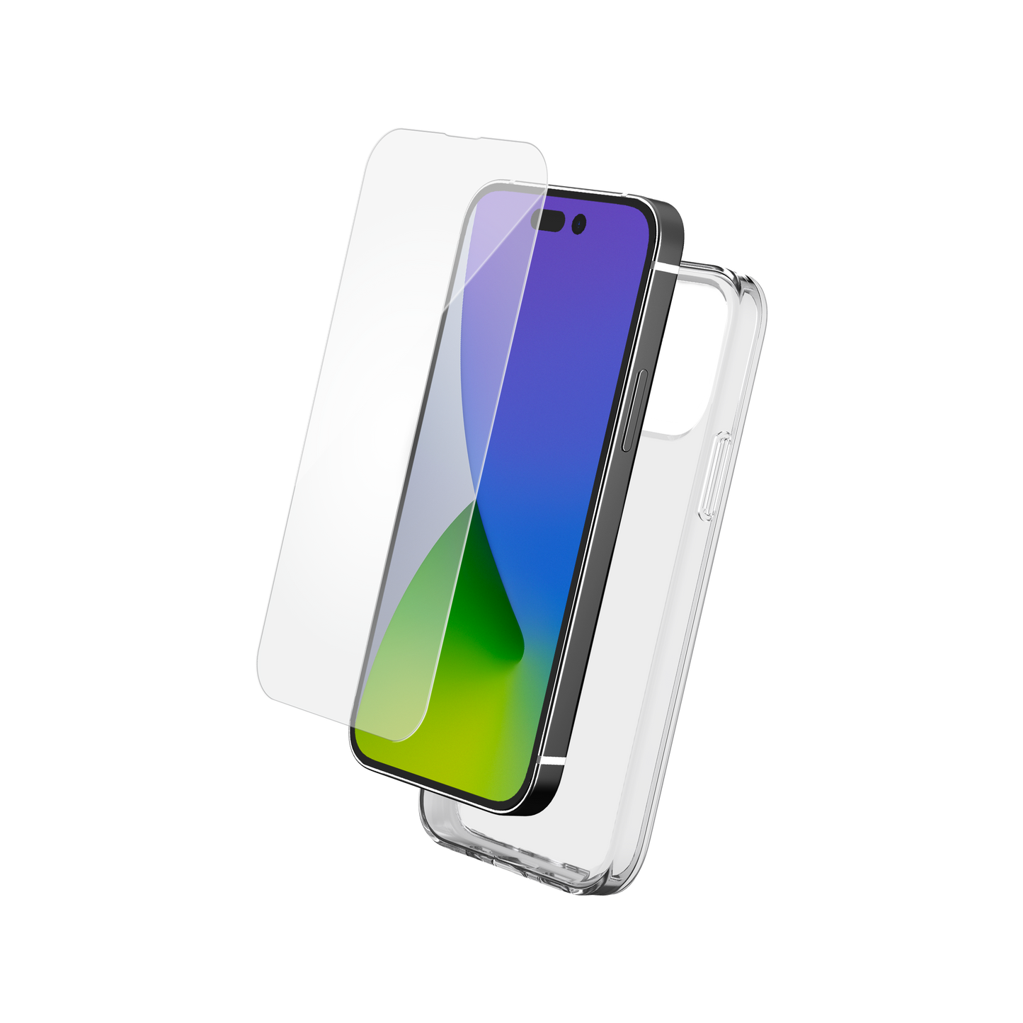 BIGBEN Pack: TPU Case + 2.5D Tempered Glass für iPhone 14 Pro