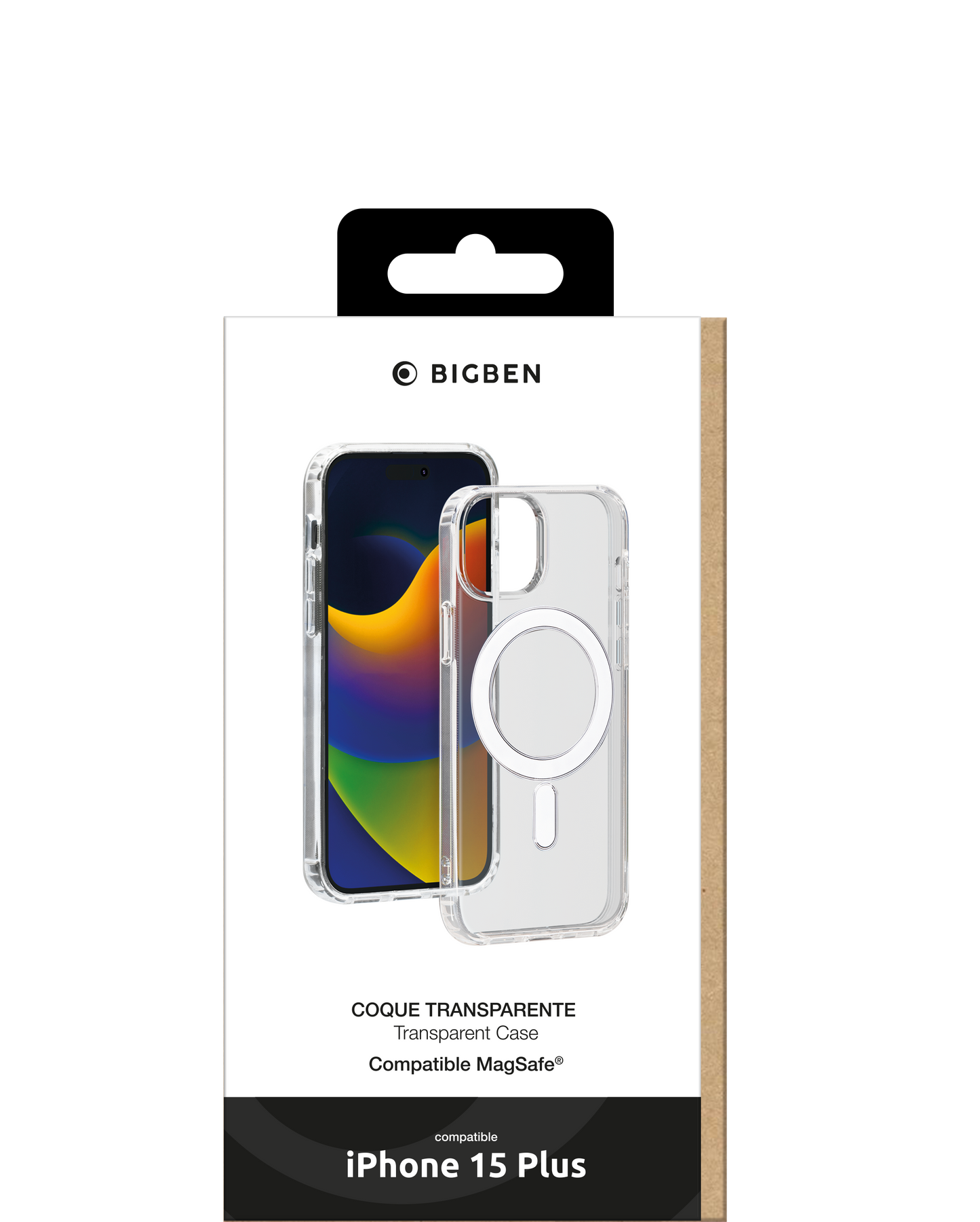 BIGBEN MagSafe Hybrid Cases transparent für iPhone 15 Plus