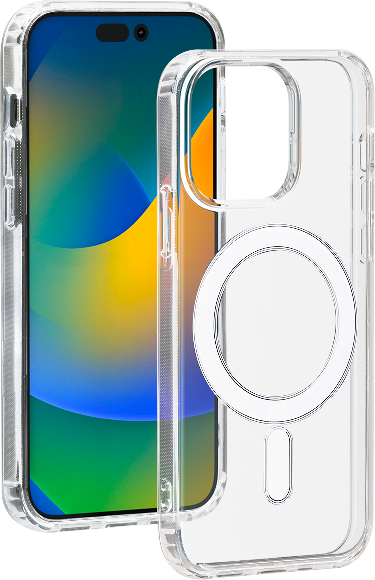 BIGBEN MagSafe Hybrid Cases transparent für iPhone 15 Pro