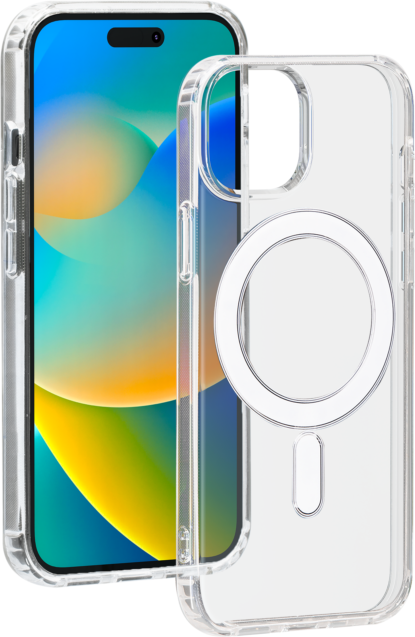 BIGBEN MagSafe Hybrid Cases transparent für Apple iPhone 15