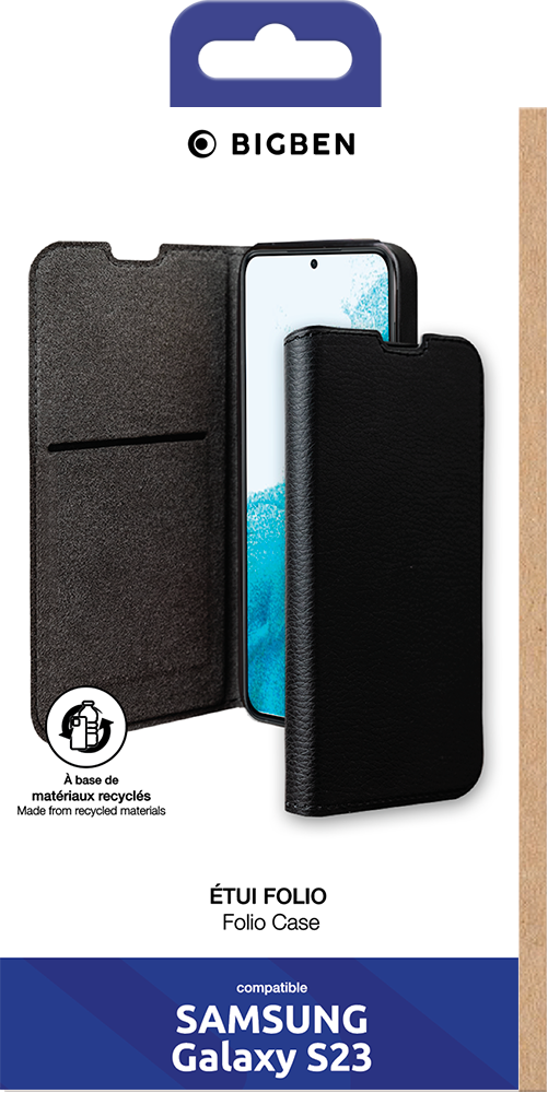 BIGBEN Wallet Folio Case Schwarz für Samsung Galaxy S23