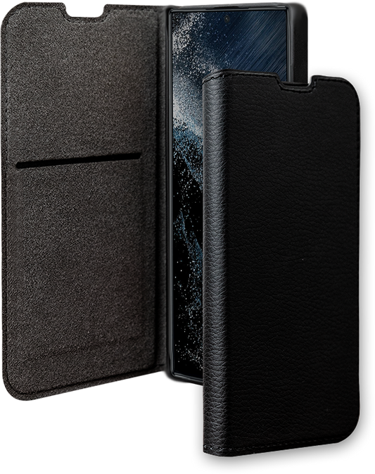 BIGBEN Wallet Folio Case Schwarz für Samsung Galaxy S23 Ultra