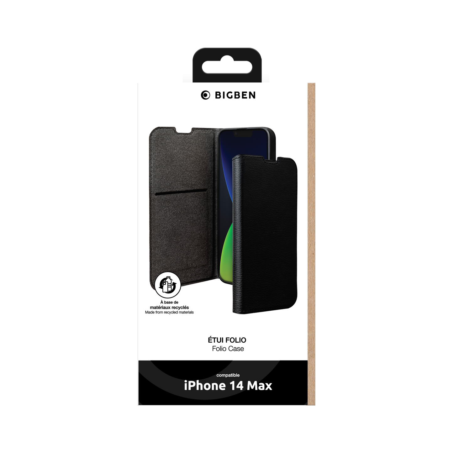 BIGBEN Wallet Folio Case Schwarz für iPhone 14 Plus