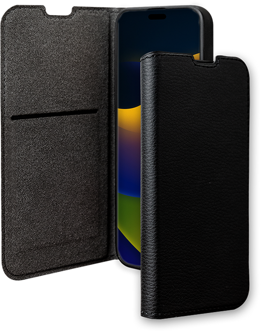 BIGBEN Wallet Folio Case Schwarz für iPhone 15 Plus
