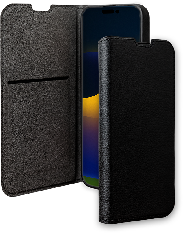 BIGBEN Wallet Folio Case Schwarz für iPhone 15 ProMax