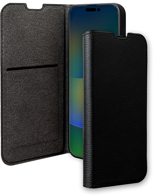 BIGBEN Wallet Folio Case Schwarz für iPhone 15 Pro