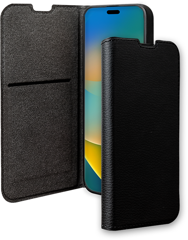 BIGBEN Wallet Folio Case Schwarz für iPhone 15