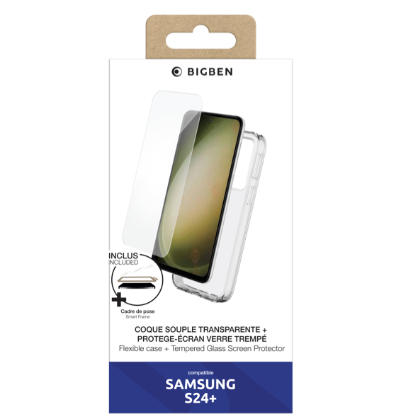 BIGBEN Pack: TPU Case + 2.5D Tempered Glass für Samsung Galaxy S24+