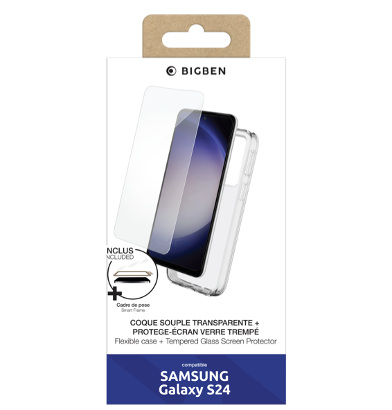 BIGBEN Pack: TPU Case + 2.5D Tempered Glass für Samsung Galaxy S24