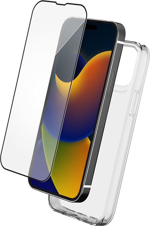 BIGBEN Pack: TPU Case + 2.5D Tempered Glass für iPhone 15 Plus