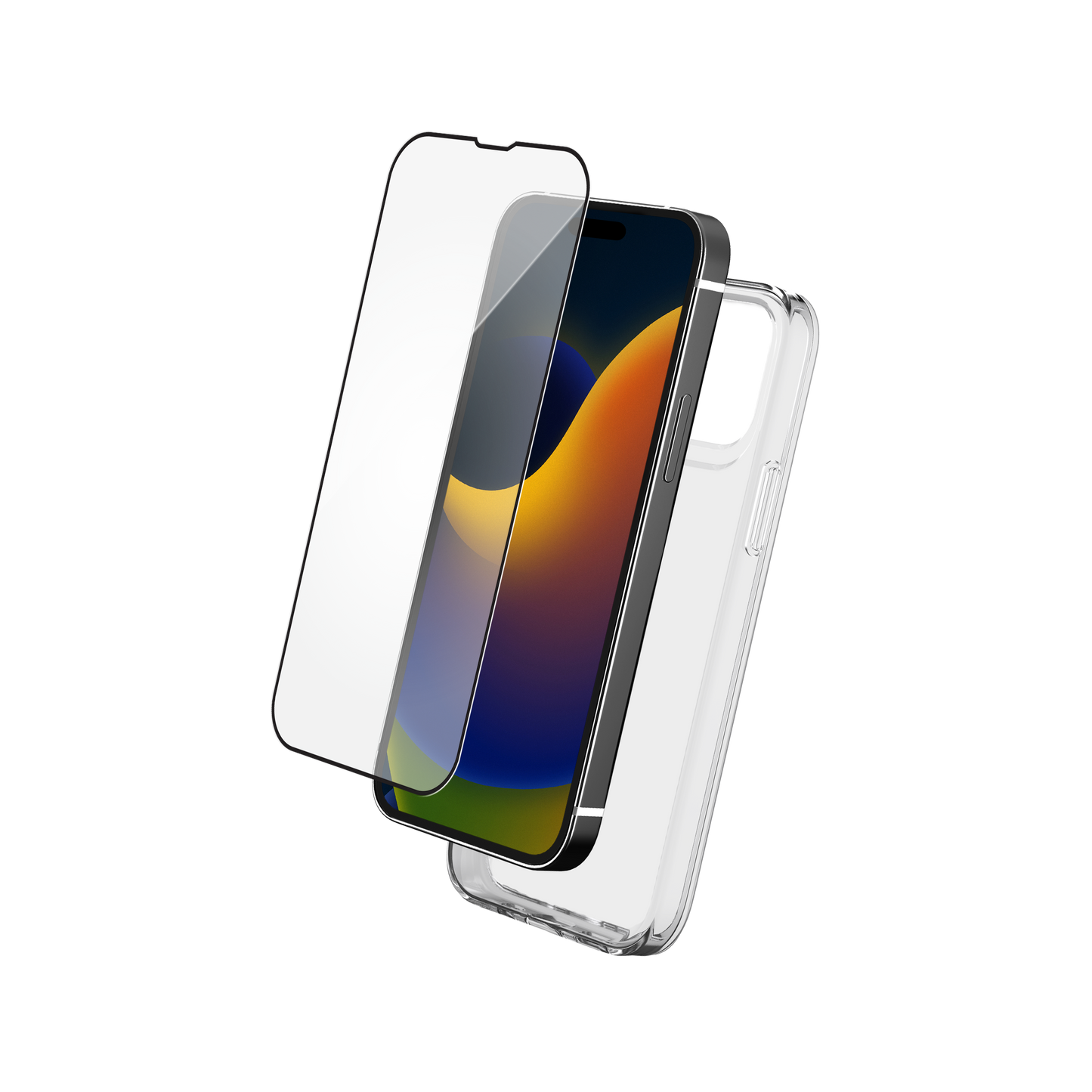 BIGBEN Pack: TPU Case + 2.5D Tempered Glass für iPhone 15 ProMax