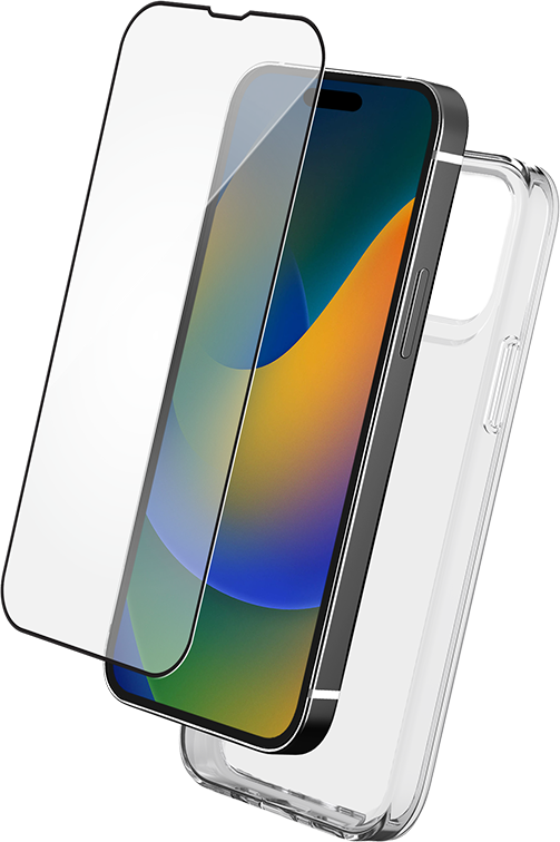 BIGBEN Pack: TPU Case + 2.5D Tempered Glass für iPhone 14 Pro