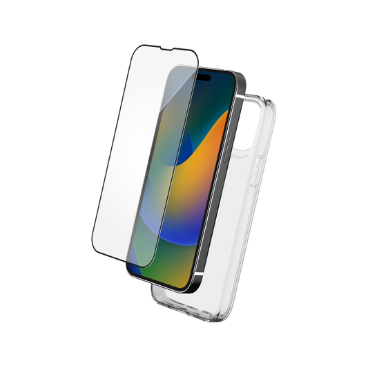 BIGBEN Pack: TPU Case + 2.5D Tempered Glass für iPhone 15 Pro