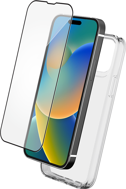 BIGBEN Pack: TPU Case + 2.5D Tempered Glass für iPhone 15