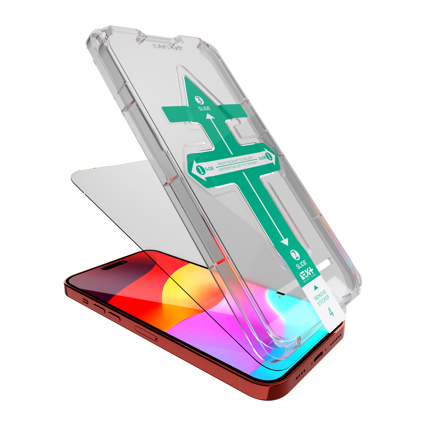 NEXT.ONE iPhone Tempered 2.5D Schutzglas mit Anbringhilfe - iPhone 15 ProMax