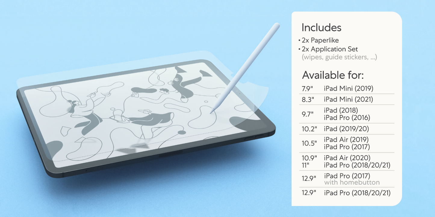 Paperlike Displayschutzfolie (2 Papierfolien) - iPad 10.2" (2021)