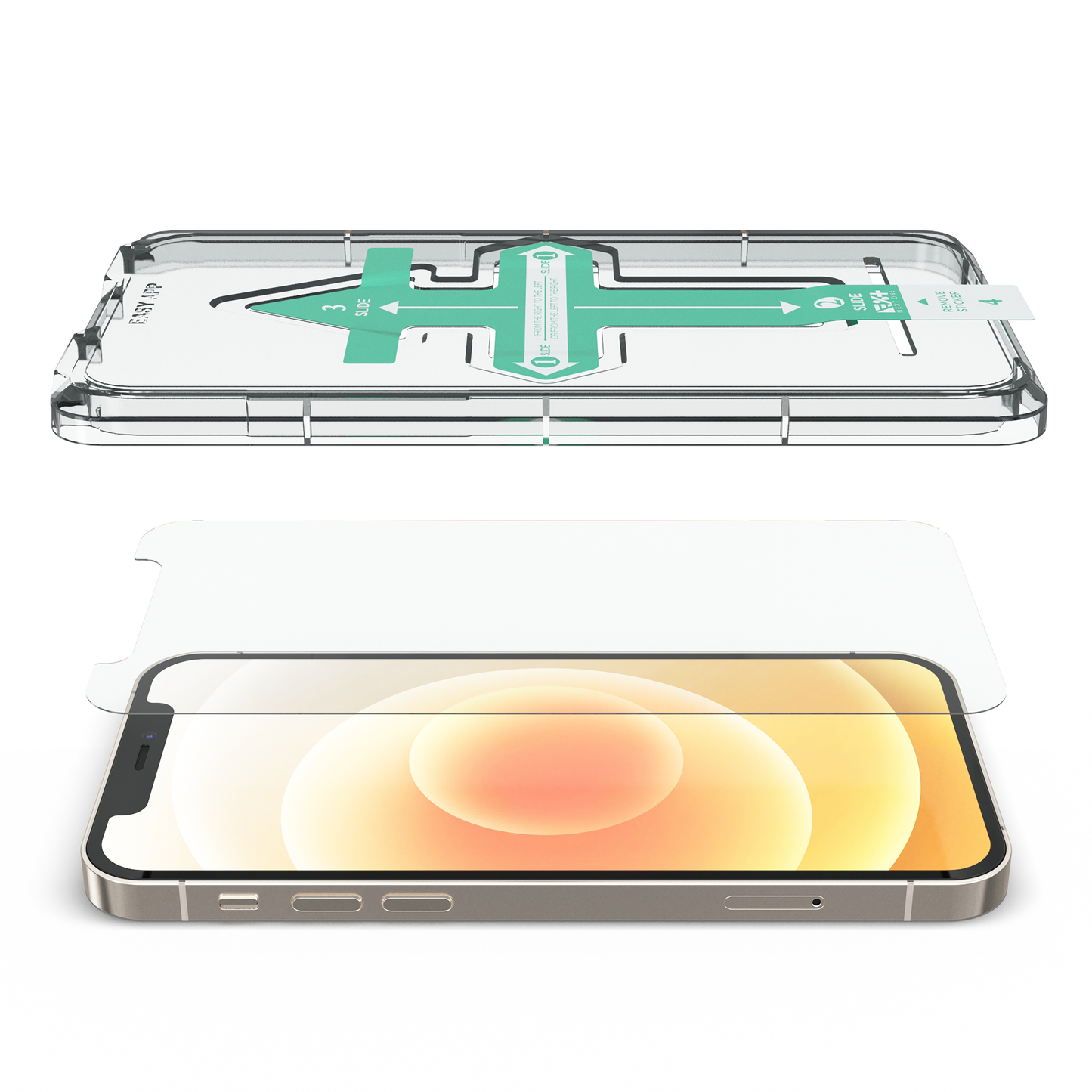 NEXT.ONE iPhone Tempered 2.5D Schutzglas mit Anbringhilfe - iPhone 12 Pro Max